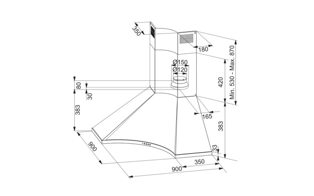 Ъглов аспиратор FRANKE FDPA 904 XS LED